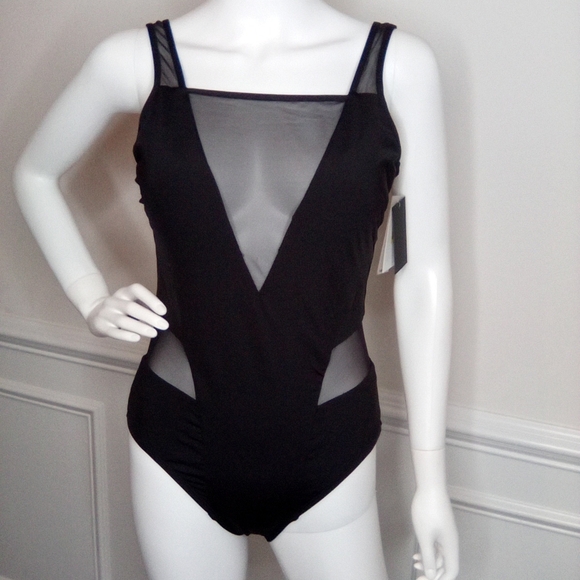 Kenneth Cole Black One Piece Swimsuit, Sz. Medium, - Picture 11 of 16